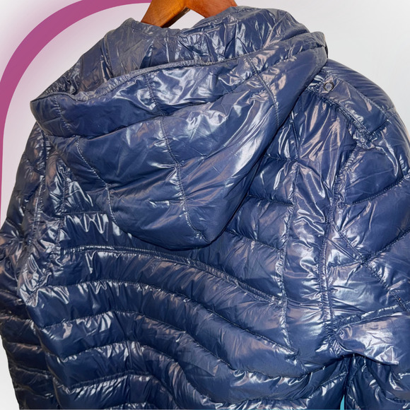 MEMBERS ONLY Men's Puffer Full-Zip Hooded Jacket in Navy - S - Picture 9 of 15